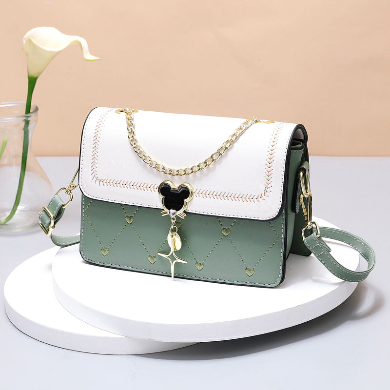 Heart Pendant Crossbody Bag
