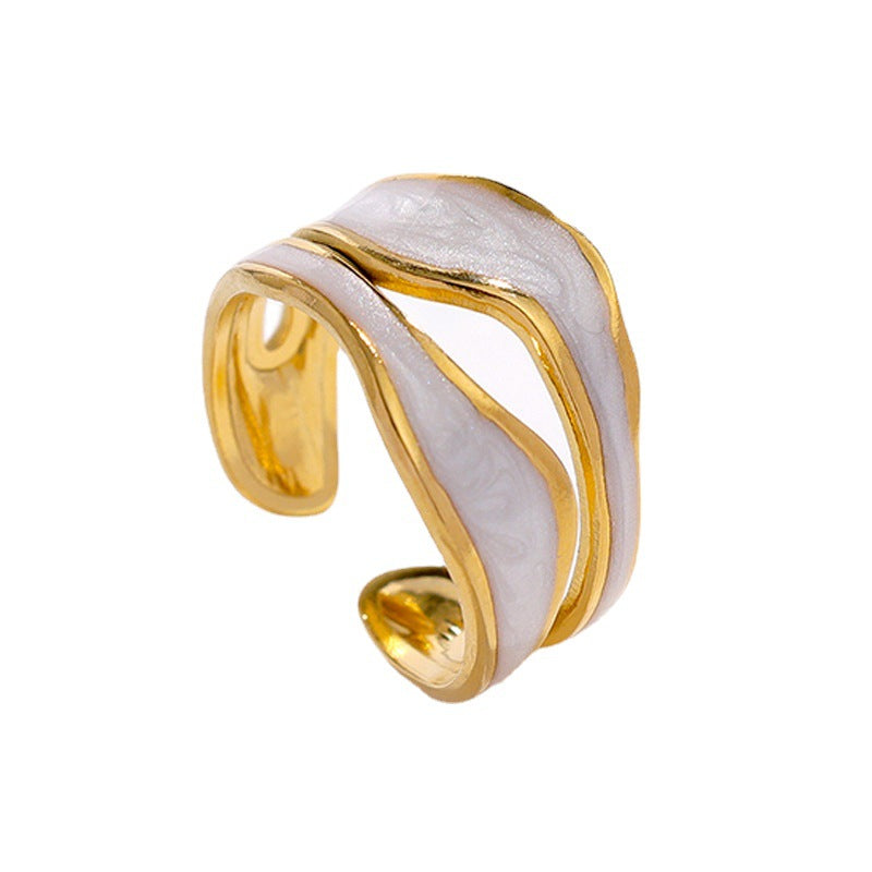 Titanium Steel Statement Ring