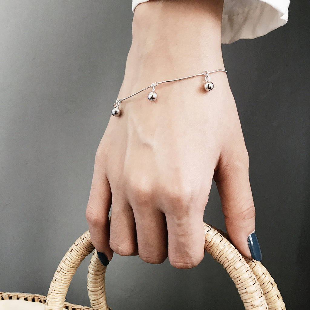 Sterling Silver Beaded Bracelet