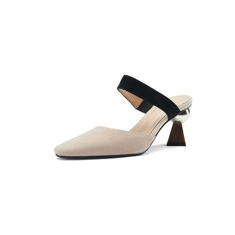 Leather High Heel Shoes