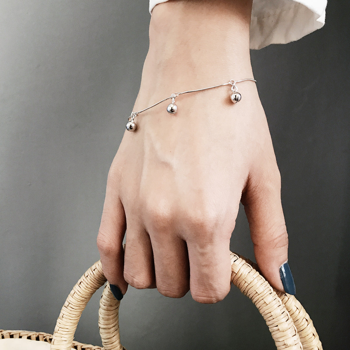 Sterling Silver Beaded Bracelet