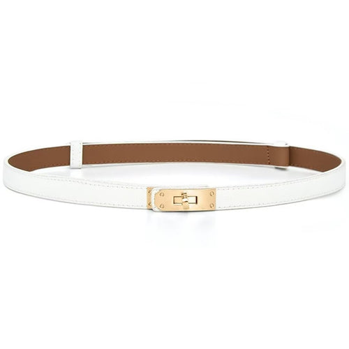 Adjustable Faux-Leather Belt with Turn-Lock Buckle