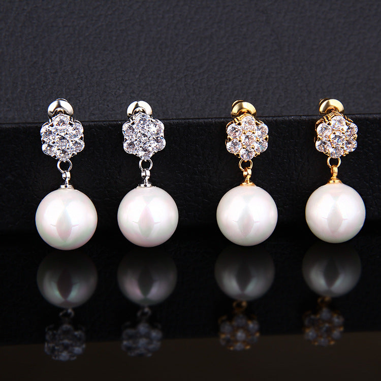 Silver Pearl Drop Earrings