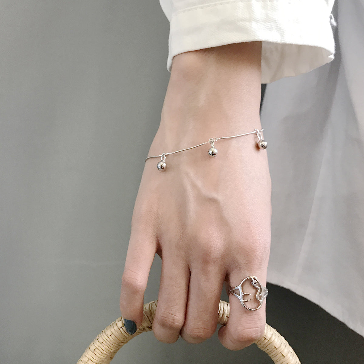 Sterling Silver Beaded Bracelet