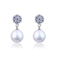 Silver Pearl Drop Earrings