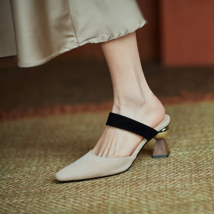 Leather High Heel Shoes