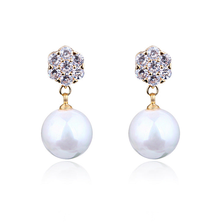 Silver Pearl Drop Earrings