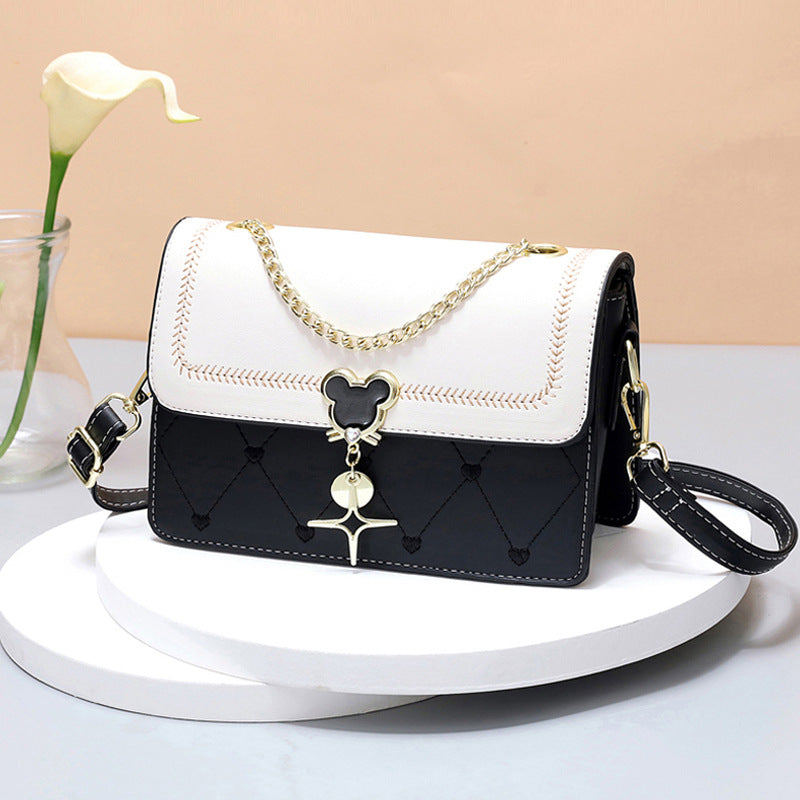 Heart Pendant Crossbody Bag