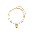 Layered Heart Anklet