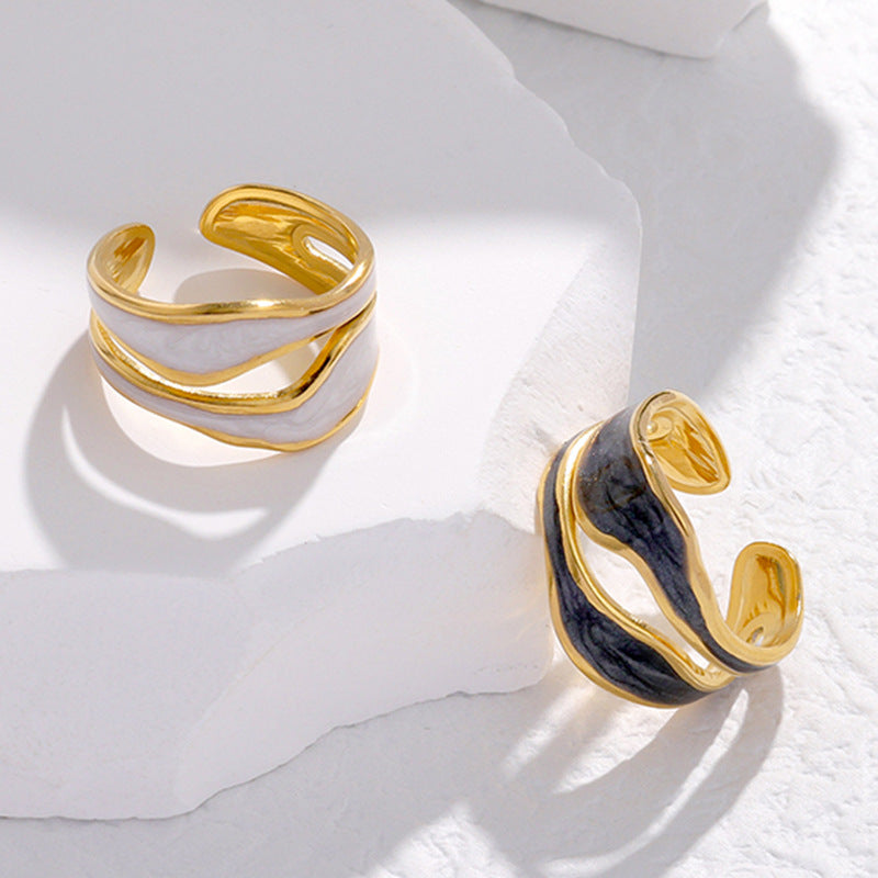 Titanium Steel Statement Ring