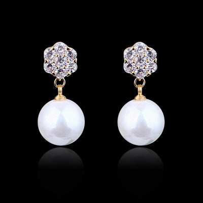 Silver Pearl Drop Earrings