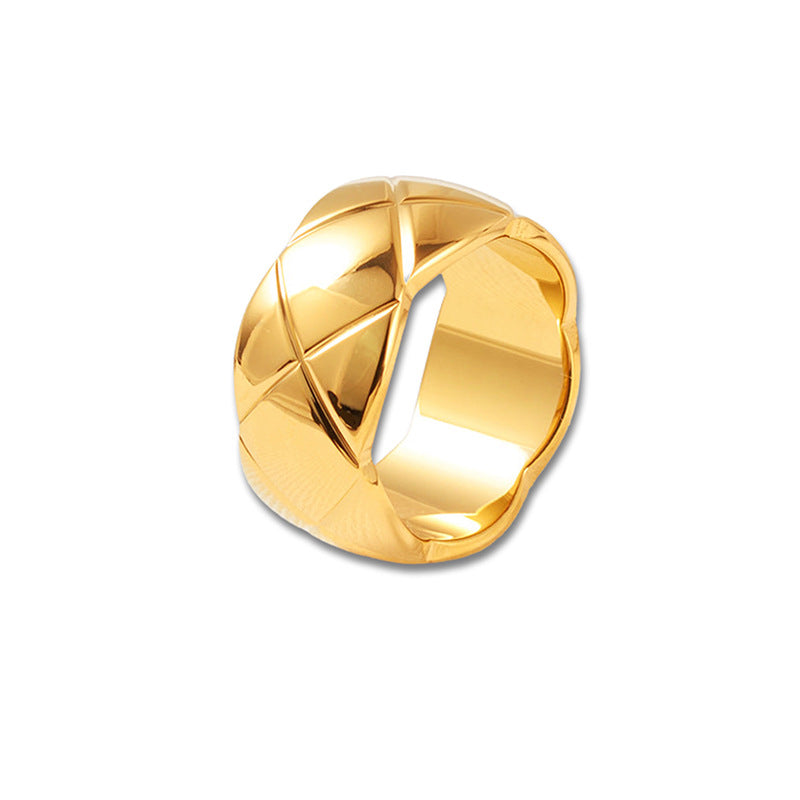 Wide Rhombus Band Ring