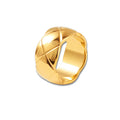 Wide Rhombus Band Ring