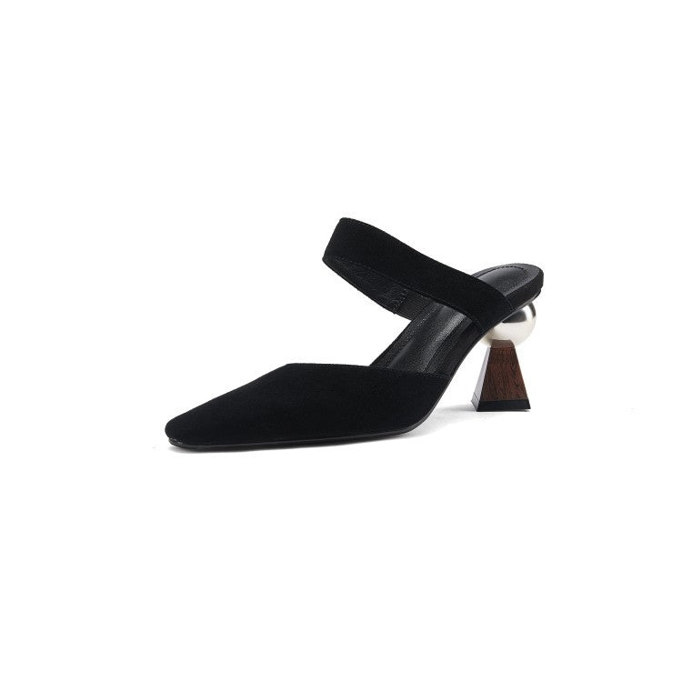 Leather High Heel Shoes