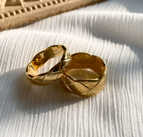 Wide Rhombus Band Ring