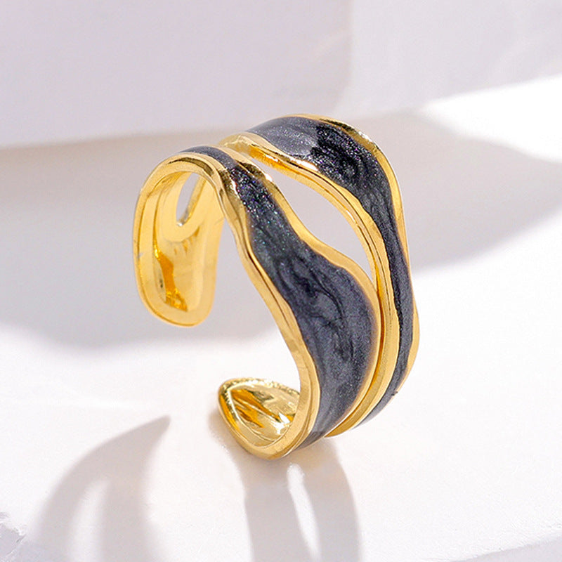 Titanium Steel Statement Ring