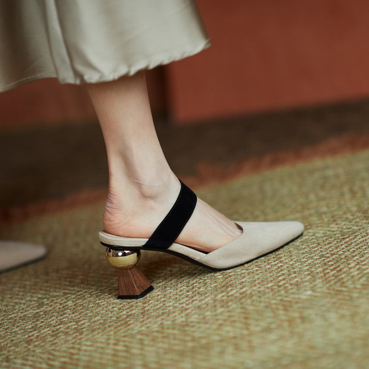 Leather High Heel Shoes