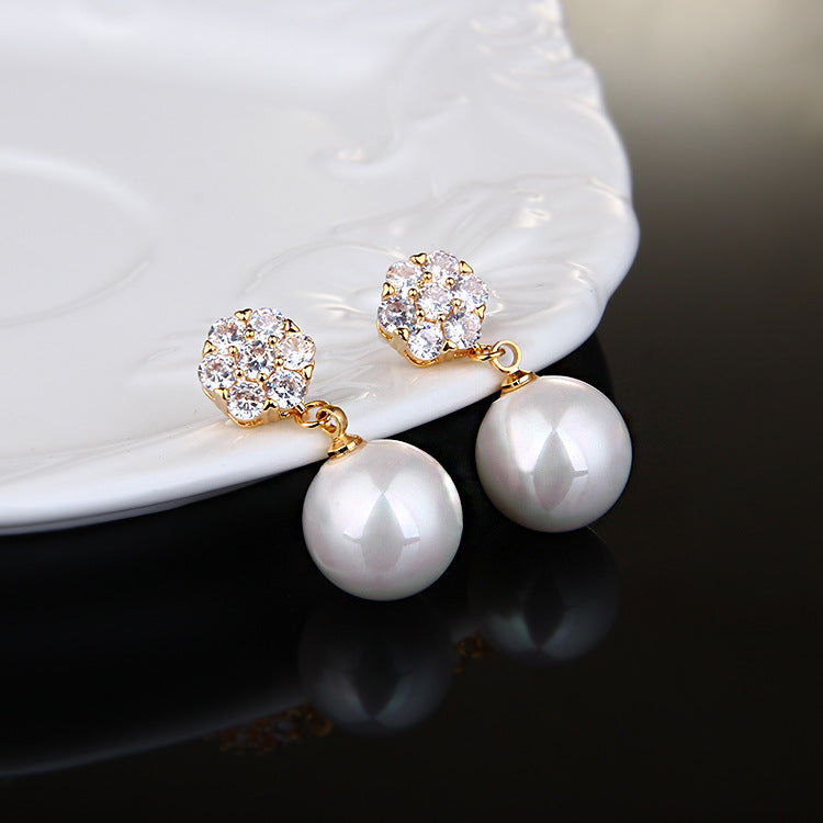 Silver Pearl Drop Earrings