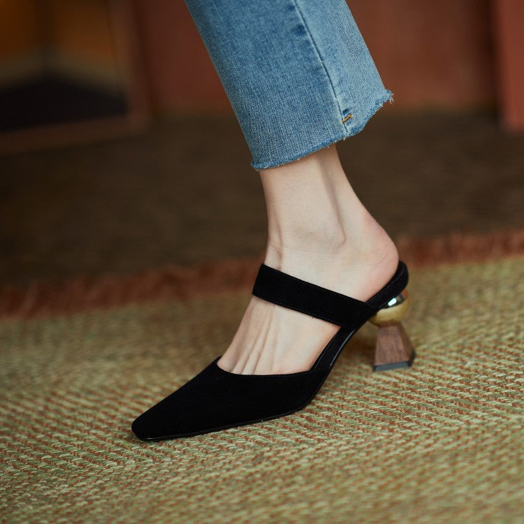 Leather High Heel Shoes