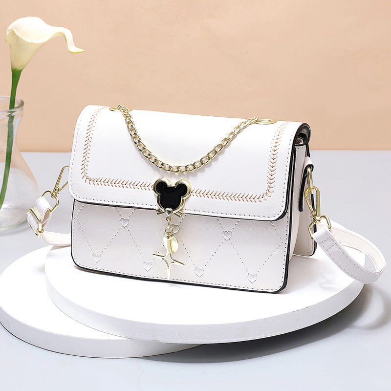 Heart Pendant Crossbody Bag